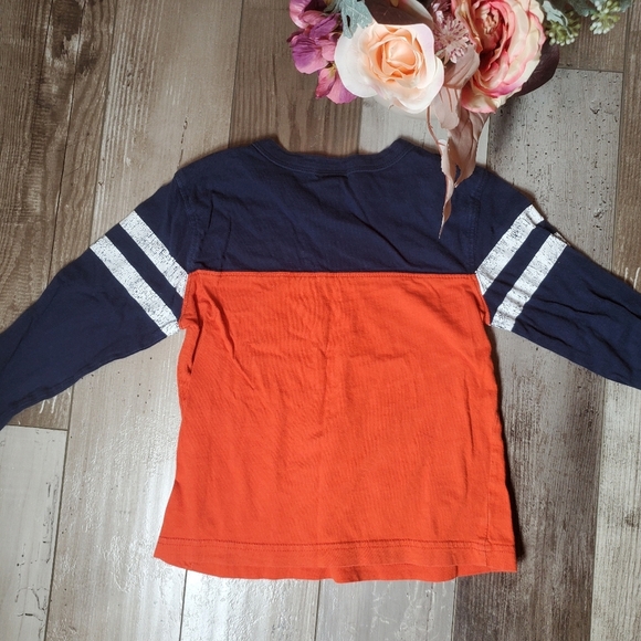 Gymboree Blue Orange and White Long Sleeve Raglan Tee Boys Size XS (4) - Picture 6 of 12
